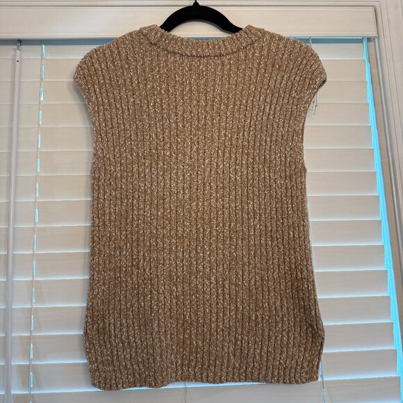 Loft Knit Sweater With Split Sides in Brown (Size: M) - Picture 4 of 4